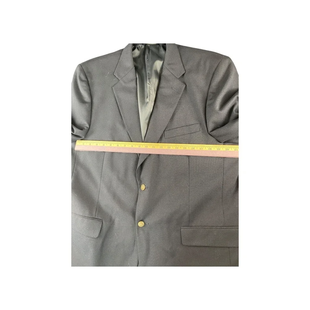 Meeting Street Navy Wool Blend Blazer 46‎ Long Mens Classic Fit Gold Buttons